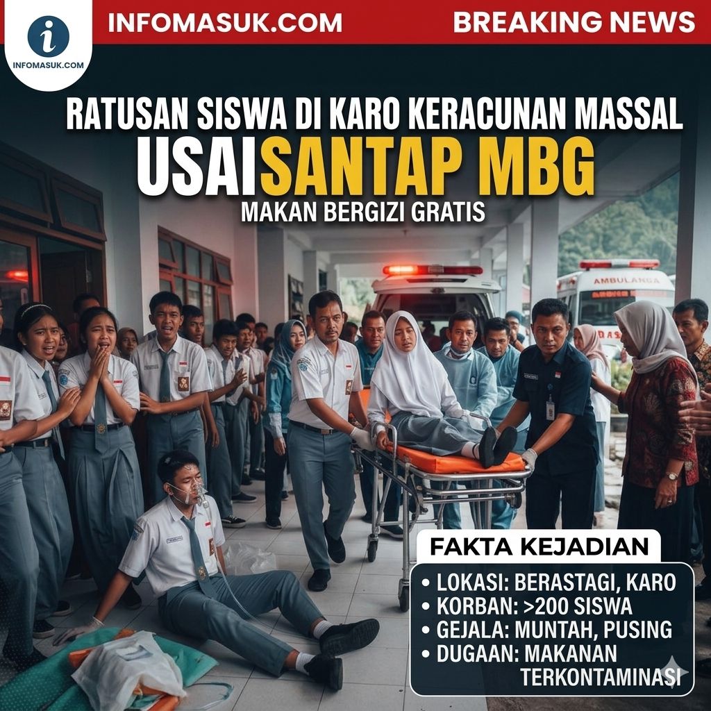 200 SISWA KERACUNAN USAI SANTAP MBG DI KARO