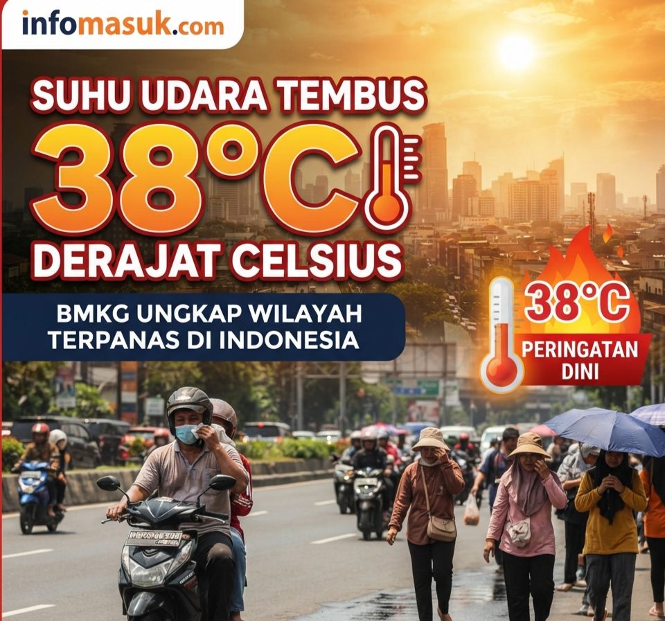 Suhu Udara Tembus 38 Derajat Celsius, BMKG Ungkap Wilayah Terpanas di Indonesia