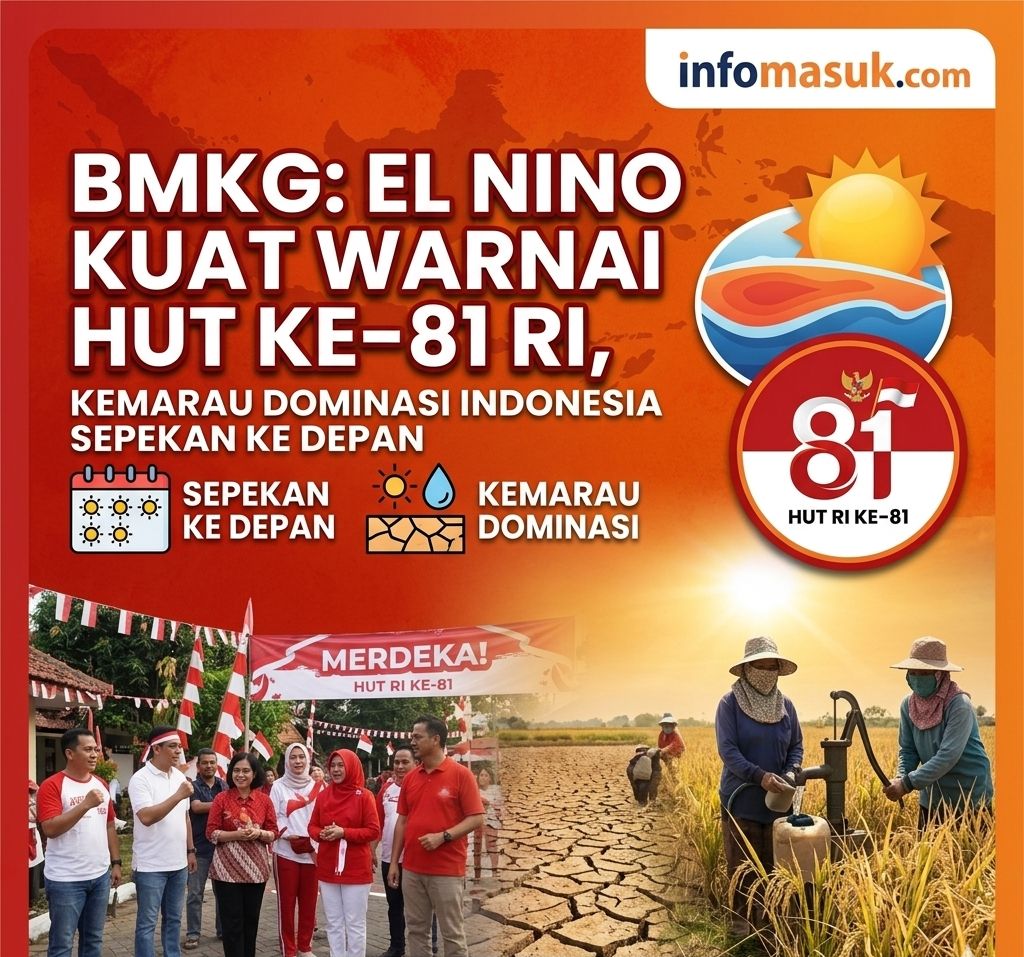 BMKG: El Niño Kuat Warnai HUT ke-81 RI, Kemarau Dominasi Indonesia Sepekan ke Depan