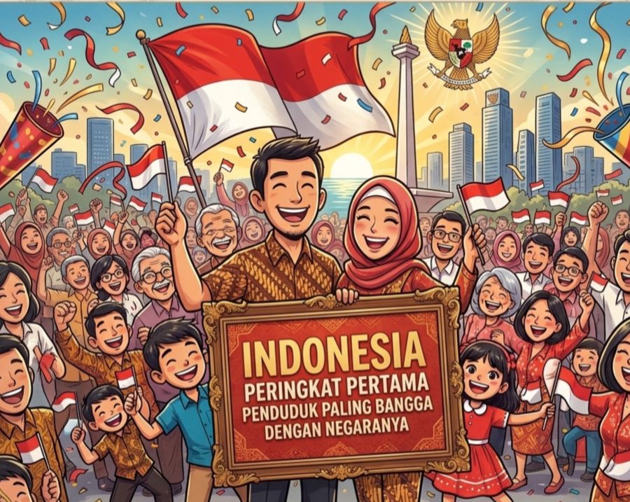Indonesia Peringkat Pertama Penduduk Paling Bangga dengan Negaranya