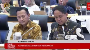 Menteri Kehutanan sa'at RDP dengan komisi IV DPR-RI